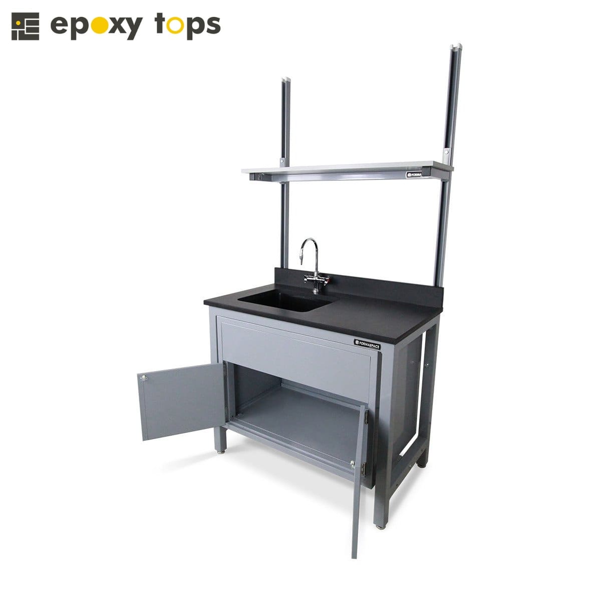 epoxy workbench with sink
