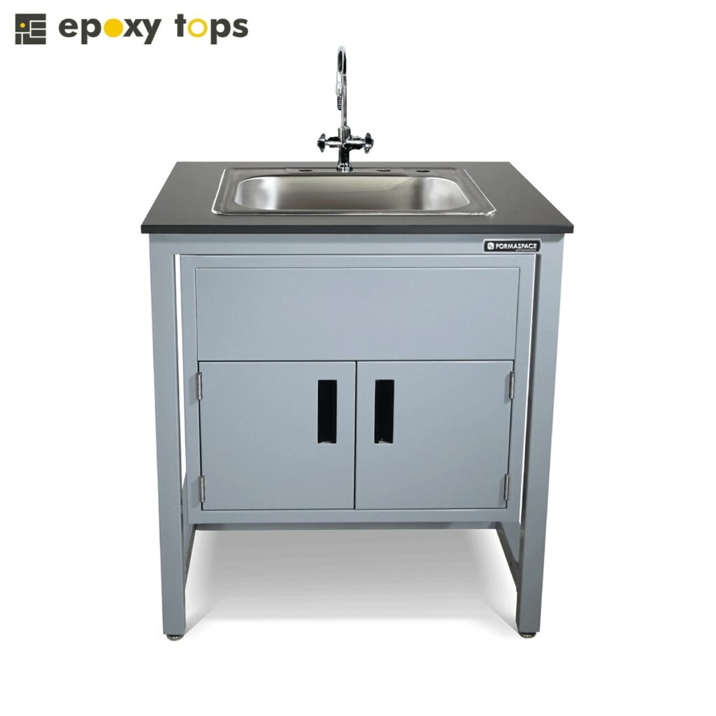 lab sink with cabinets